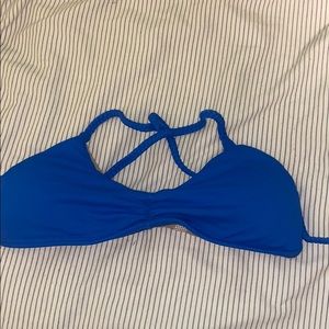 Blue swimsuit top